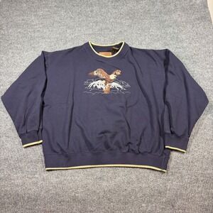 Vintage Field Tested Sweatshirt Mens XL‎ Navy Eagle Mountain Embroidered
